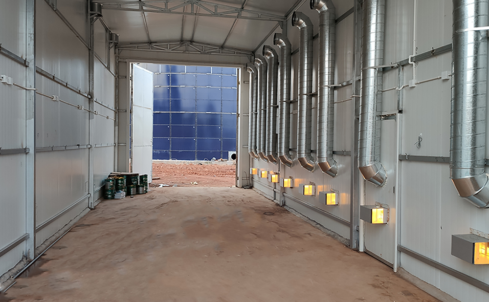 养猪场燃气加热车辆烘干系统